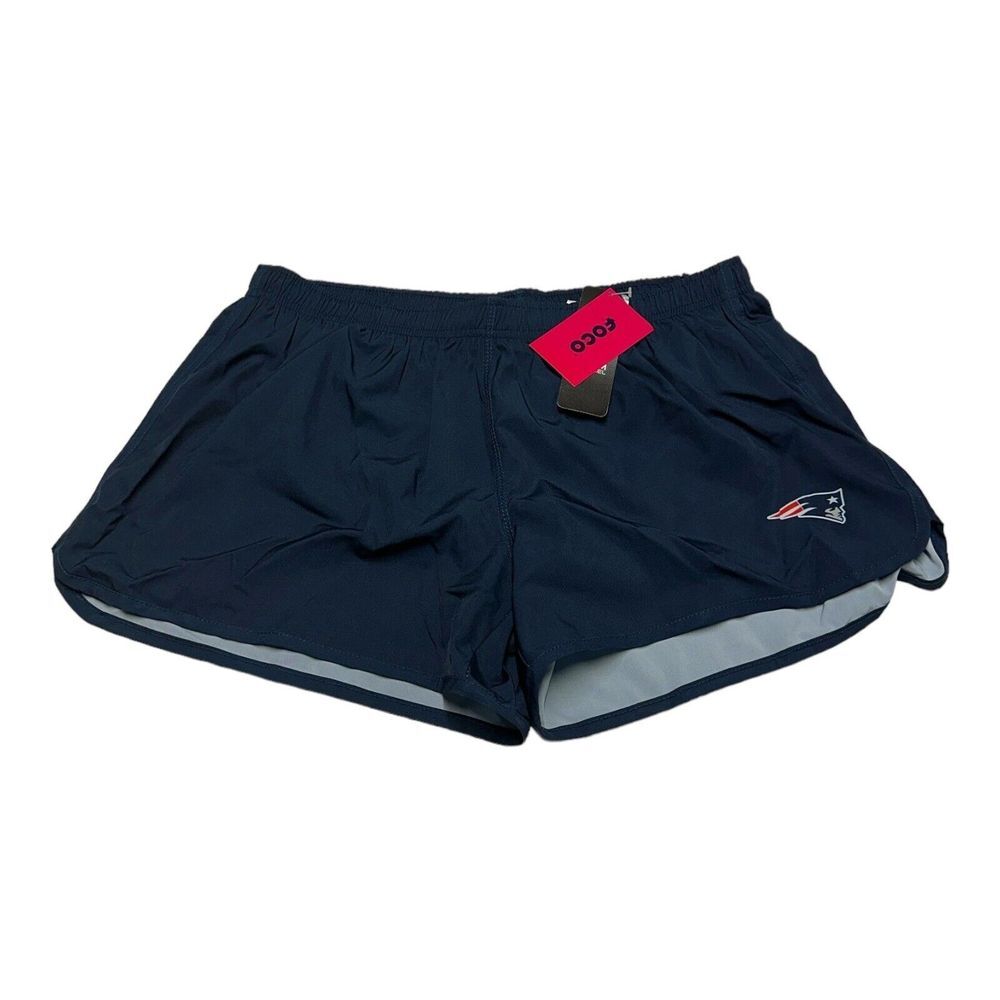 Women's FOCO NFL New England Patriots Solid Navy Blue Running Shorts Size XXL